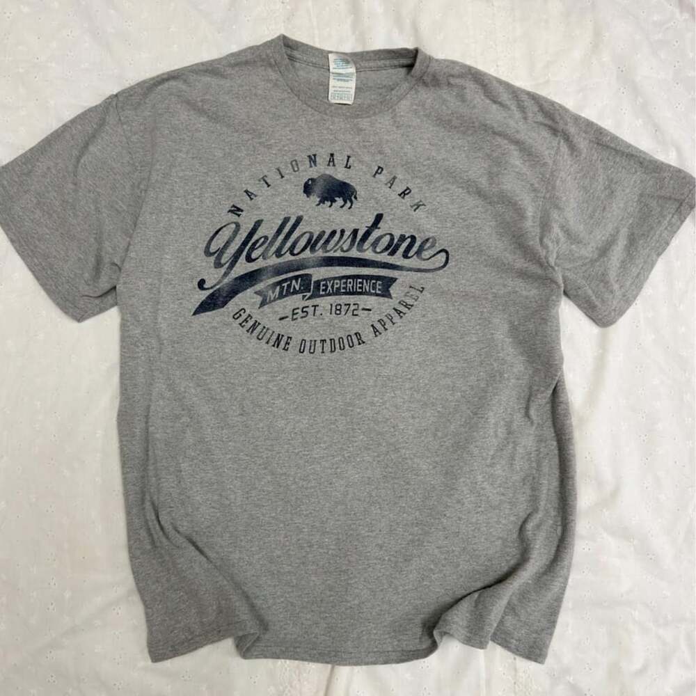Delta Pro Weight Yellowstone National Park T-Shirt Size XL Grey